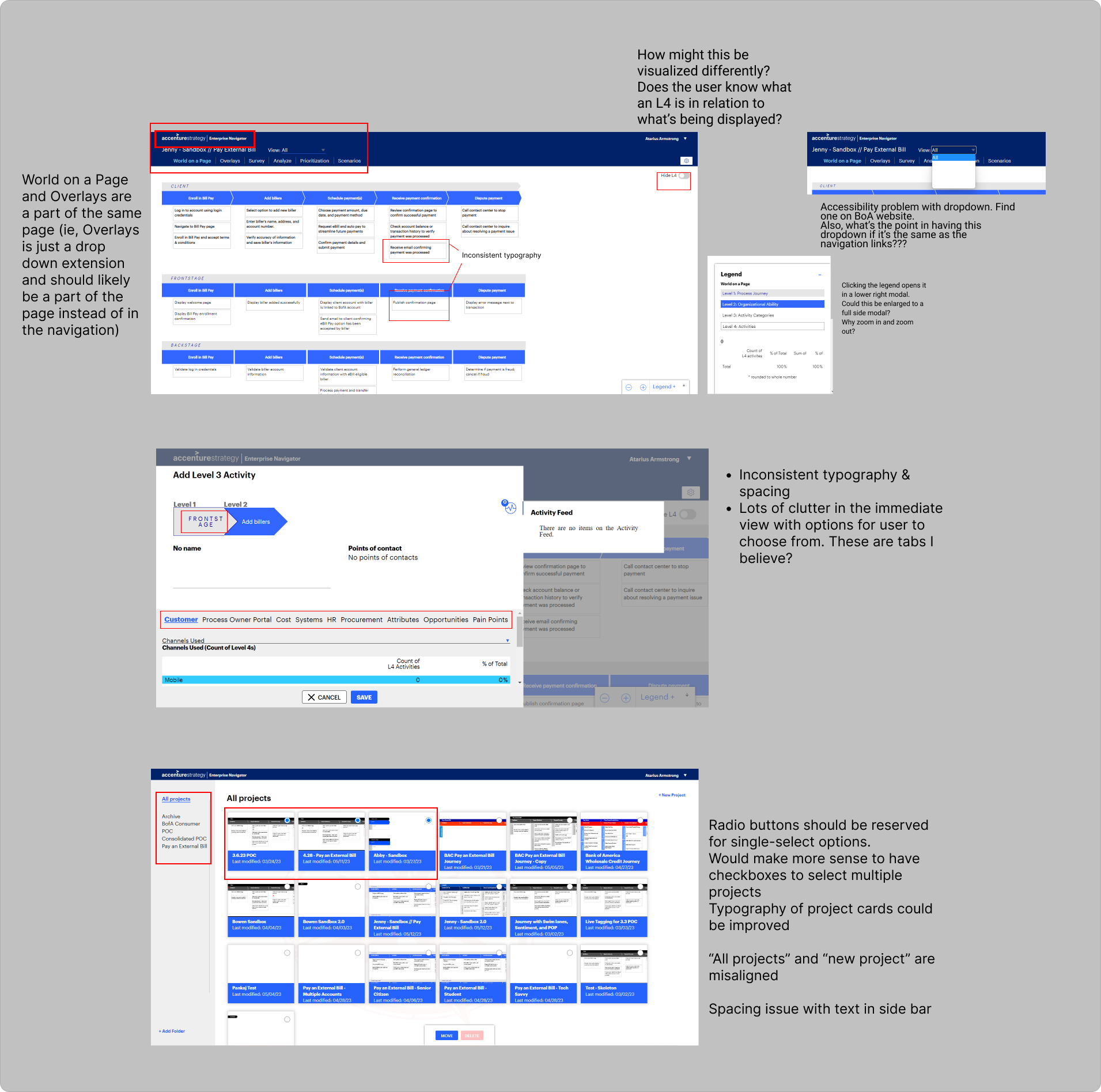 Redline of application issues